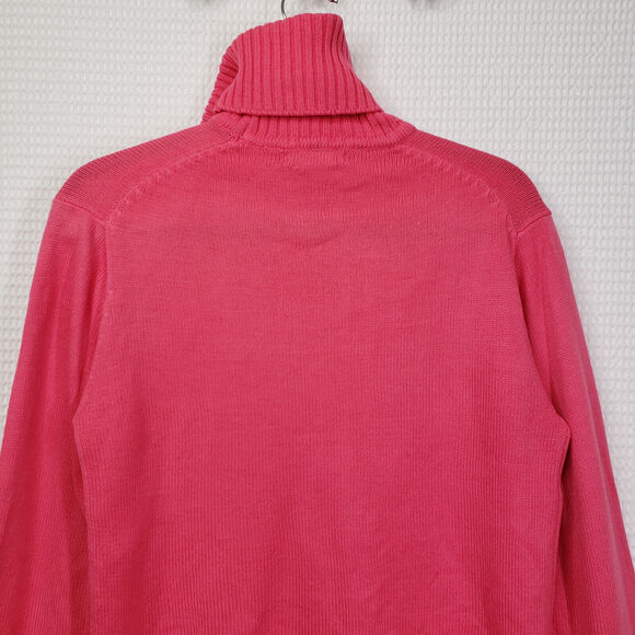 Vintage Alexanders Sporting Sweater Womens Medium Pink Turtleneck Knit Winter - Picture 11 of 13